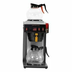 Newco 108180-B - IA-S Coffee Brewer, Plumbed, 2 Warmers, 120V, 8-1/2"W x 16-3/8"D x 17-1/2"H