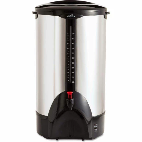 Coffee Pro 100-Cup Percolating Urn, Stainless Steel, 120V