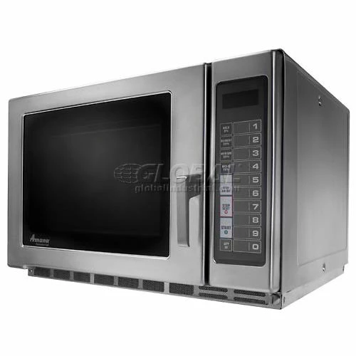 Amana® RFS12TS, Heavy Duty Commercial Microwave, 1.2 Cu. Ft., 1200 Watt, Keypad,