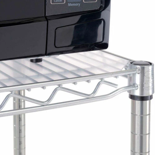 Nexel® Poly-Z-Brite® 4-Tier Microwave Station Kit, 24"L x 18"W x 63"H - Image 3