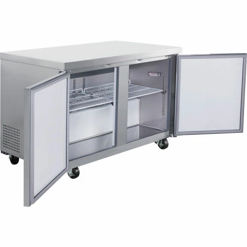 Nexel® Undercounter Refrigerator, 2 Solid Doors, 11.2 Cu. Ft., Stainless Steel - Image 2