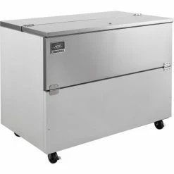 Nexel® Mobile Milk Cooler, Single Sided, 18.5 Cu. Ft., Stainless Steel