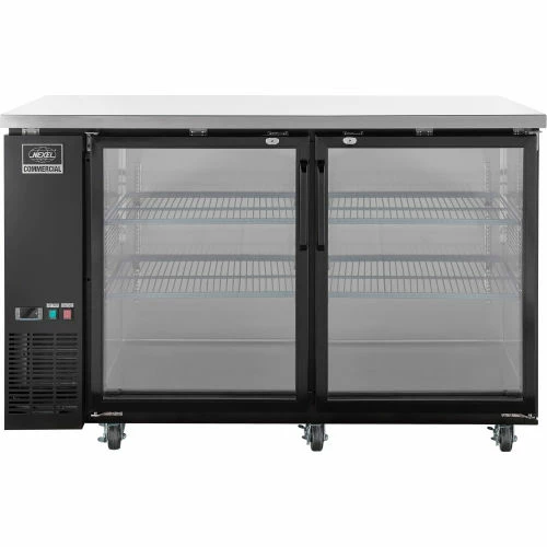 Nexel® Back Bar Cooler, 2 Glass Doors, 17.3 Cu. Ft., Black - Image 3