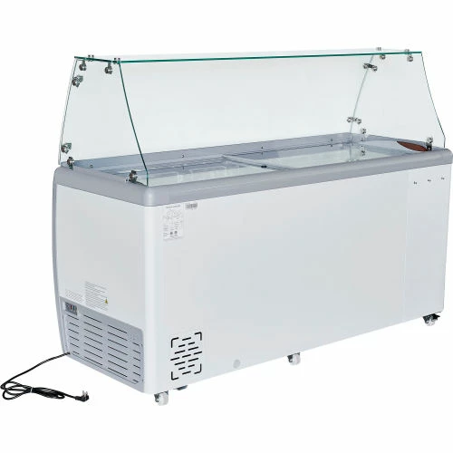 Nexel® Ice Cream Dipping Cabinet w/ Sneeze Guard Cover, 71"W - Image 6