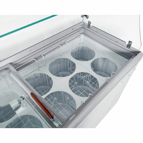 Nexel® Ice Cream Dipping Cabinet w/ Sneeze Guard Cover, 71"W - Image 7