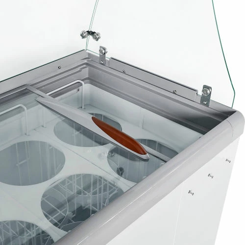 Nexel® Ice Cream Dipping Cabinet w/ Sneeze Guard Cover, 71"W - Image 8