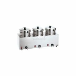 Server Products Server Triple Food Server w/ 4 QT (3.8 L) Insets, Water Bath Warmer