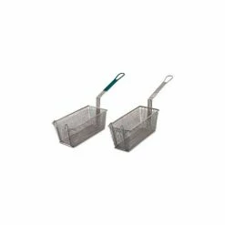 Alegacy 79204 - Wire Rectangular Fry Basket w/ Green Plastic Handle, 13 x 5-3/8 - Pkg Qty 12