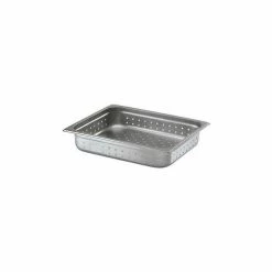 Alegacy 88122P - 4.5 Qt. Half Size Steam Table Pan Perforated Anti Jam, 24 Ga. - Pkg Qty 6