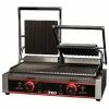 Winco EPG-2 Electric Panini Grill, Ribbed Plates, 9", 2 Sets