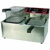 Winco EFT-32 Electric Deep Fryer, 1800W, 120V, 60Hz, Twin Well, 32 lbs. Oil Capacity