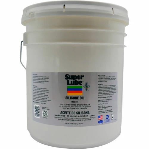 SuperLube Super Lube Silicone Oil, 1000 cSt, 5 gal Pail, Clear