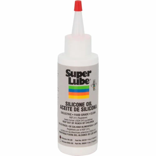 SuperLube Super Lube Silicone Oil, 100 cSt, 4 oz. Bottle, Clear - Pkg Qty 6