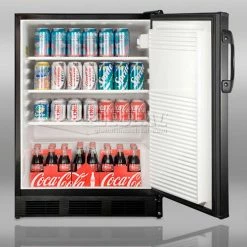 Summit Appliance Summit -Freestanding All-Refrigerator, Auto Defrost, Black