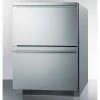 Summit Appliance Summit-2-Drawer All-Refrigerator, Full S/S, Indoor/Outdoor, ADA Compliant