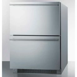 Summit Appliance Summit-2-Drawer All-Refrigerator, Full S/S, Indoor/Outdoor, ADA Compliant