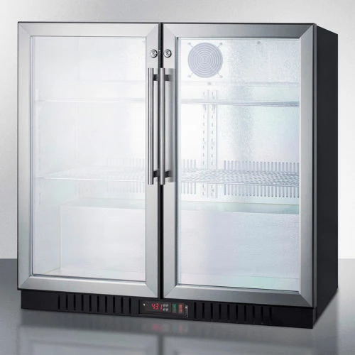 Summit Appliance Summit-Counter Height Beverage Merchandiser, Two Glass Swing Doors - Image 2