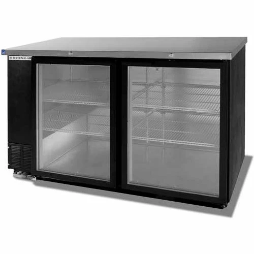 Beverage Air Glass Door Back Bar Refrigerator BB-G Series, 59"W - BB58HC-1-G-B