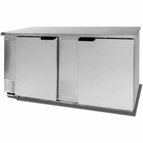 Beverage Air Solid Door Back Bar Refrigerator 27" Base BB Series, 69"W - BB68HC-1-B