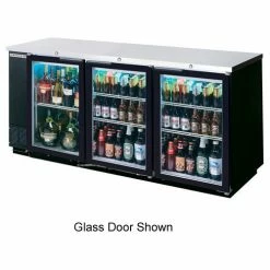 Beverage Air Solid Door Back Bar Refrigerator 23" Base BB Series, 72"W - BB72HC-1-B-27