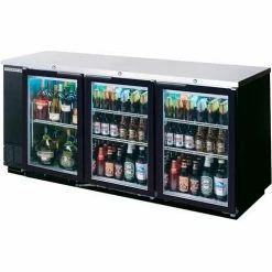 Beverage Air Glass Door Back Bar Refrigerator BB-G Series, 79"W - BB78HC-1-G-B
