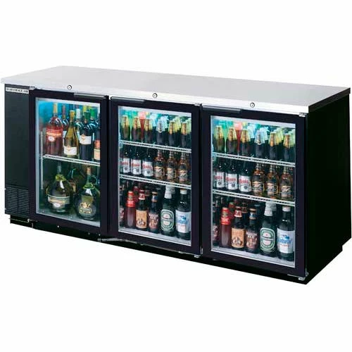 Beverage Air Glass Door Back Bar Refrigerator BB-G Series, 79"W - BB78HC-1-G-B