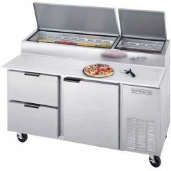 Beverage Air® DPD67HC-2 Deli/Pizza Prep Tables W/ Drawers Dpd Series, 67"W