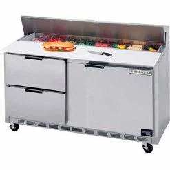 Beverage Air Food Prep Tables SPED60 Elite Series Cutting Top w/ Drawers, 60"W - SPED60HC-12C-2