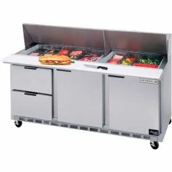 Beverage Air® SPED72HC-30M-2 Food Prep Tables Sped72 Elite Series Mega Top W/ Drawers, 72"W