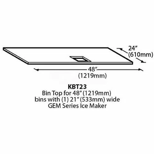 Ice-O-Matic Bin Top, For (1) Mfi Series Or (1) Gem Series On 48" Bin