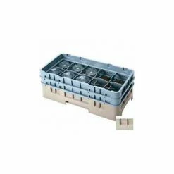 Cambro 10HS1114184 - Camrack Glass Rack, 10 Compartments 11-3/4" Max. Height, Beige, NSF - Pkg Qty 2