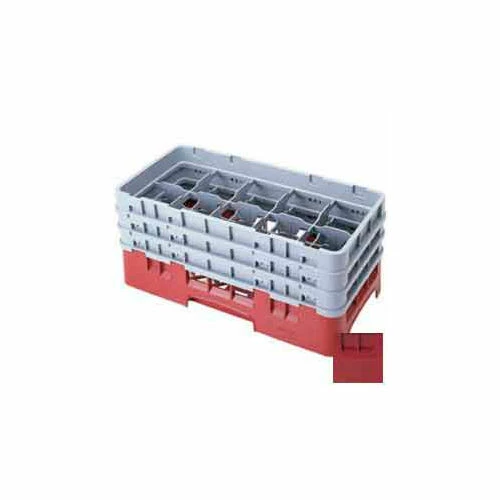 Cambro 10HS638416 - Camrack Glass Rack 10 Compartments 6-7/8" Max. Height Cranberry NSF - Pkg Qty 3