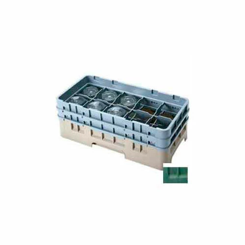 Cambro 10HS800119 - Camrack Glass Rack 10 Compartments 8-1/2" Max. Height Sherwood Green NSF - Pkg Qty 2