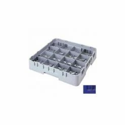 Cambro 16S1058186 - Camrack Glass Rack 16 Compartments 11" Max. Height Navy Blue NSF - Pkg Qty 2
