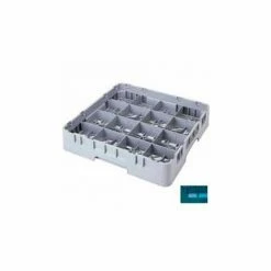 Cambro 16S638414 - Camrack Glass Rack 16 Compartments 6-7/8" Max. Height Teal NSF - Pkg Qty 3