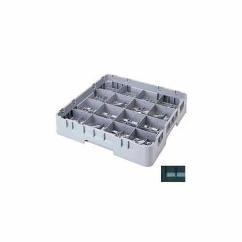 Cambro 16S738110 - Camrack Glass Rack 16 Compartments 7-3/4" Max. Height Black NSF - Pkg Qty 3