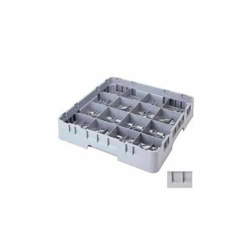 Cambro 16S800151 - Camrack Glass Rack 16 Compartments 8-1/2" Max. Height Soft Gray NSF - Pkg Qty 2