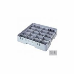 Cambro 20C414151 - Camrack Cup Rack 20 Compartments 4-1/4" Max Height, Soft Gray, NSF - Pkg Qty 5