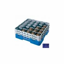 Cambro 25S318186 - Camrack Glass Rack 25 Compartments 3-5/8" Max. Height Navy Blue NSF - Pkg Qty 5