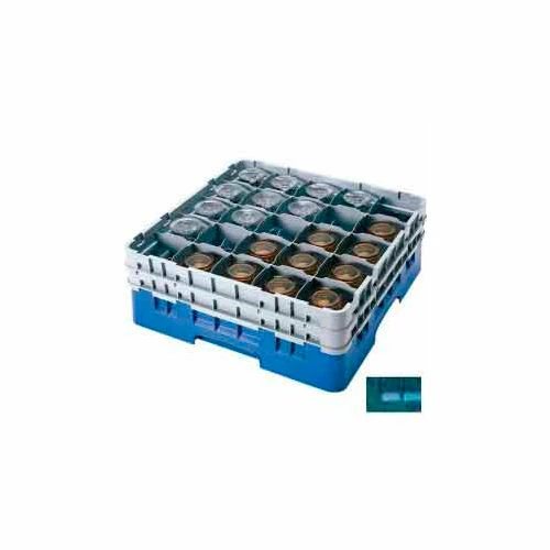 Cambro 25S958414 - Camrack Glass Rack 25 Compartments 10-1/8" Max. Height Teal NSF - Pkg Qty 2