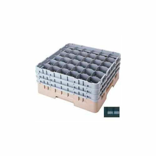 Cambro 36S1114110 - Camrack Glass Rack 36 Compartments 11-3/4" Max. Height Black NSF - Pkg Qty 2