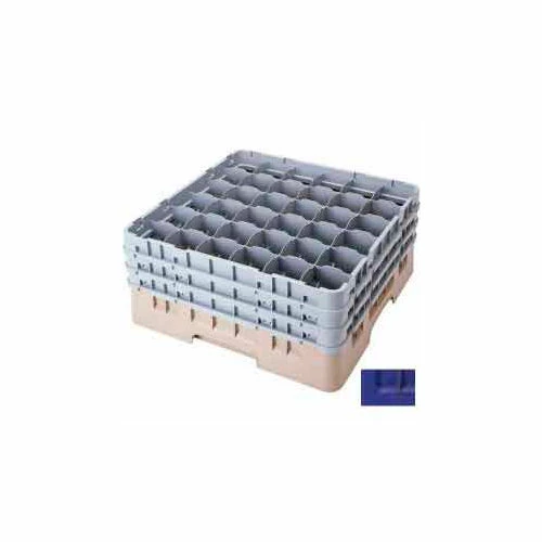 Cambro 36S418186 - Camrack Glass Rack Low Profile 36 Compartments 4-1/2" Max. Height Navy Blue - Pkg Qty 5