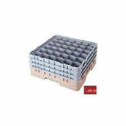 Cambro 36S800163 - Camrack Glass Rack 36 Compartments 8-1/2" Max. Height Red NSF - Pkg Qty 2