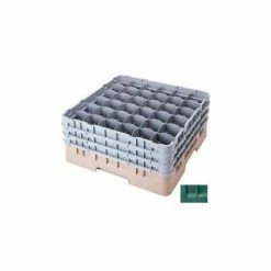 Cambro 36S958119 - Camrack Glass Rack 36 Compartments 10-1/8" Max. Height Sherwood Green NSF - Pkg Qty 2