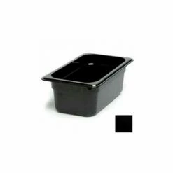 Cambro 44CW110 - Camwear Food Pan, Plastic, 1/4 Size, 4" Deep, Polycarbonate, Black, NSF - Pkg Qty 6