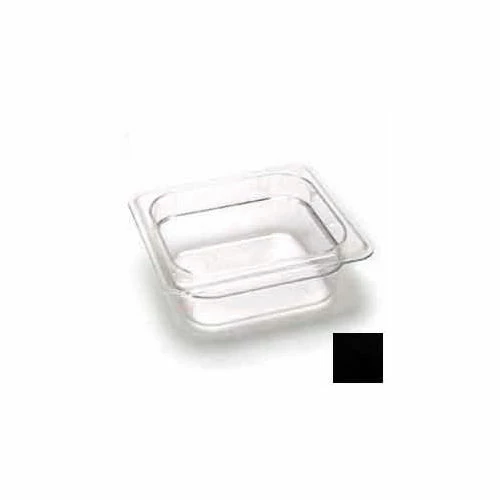 Cambro 62CW110 - Camwear Food Pan, Plastic, 1/6 Size, 2-1/2" Deep, Polycarbonate, Black, NSF - Pkg Qty 6
