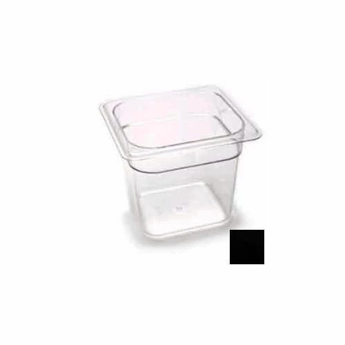 Cambro 66CW110 - Camwear Food Pan, Plastic, 1/6 Size, 6" Deep, Polycarbonate, Black, NSF - Pkg Qty 6