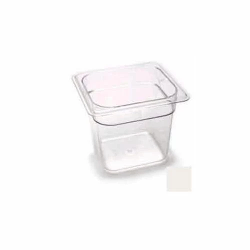 Cambro 66CW148 - Camwear Food Pan, Plastic, 1/6 Size, 6" Deep, Polycarbonate, White, NSF - Pkg Qty 6