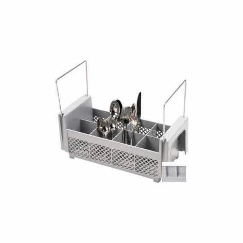 Cambro 8FB434151 - Flatware Basket, Half Size, 8 Compartments, Handles, Gray - Pkg Qty 6