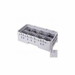 Cambro 8HE1151 - Full Drop Extender, Half Size, 8-Comp, 19-3/4x10x2, Adds 1-5/8" To Height, Gray - Pkg Qty 12